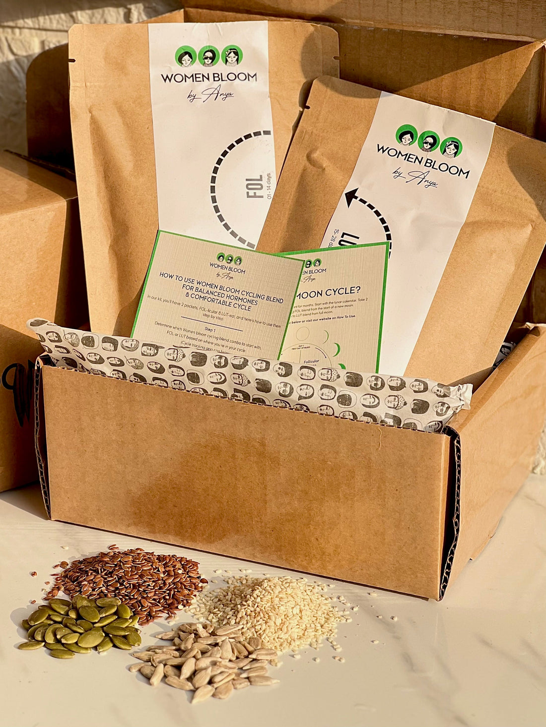 Women Bloom seed cycling kit, Pakistan's pioneer brand
